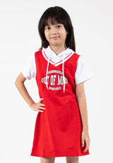 Forest Kids Girl Cotton Terry Short Sleeve Hoodie Dress | Baju Budak Perempuan - FK885054