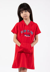 Forest Kids Girl Cotton Terry Short Sleeve Hoodie Dress | Baju Budak Perempuan - FK885058