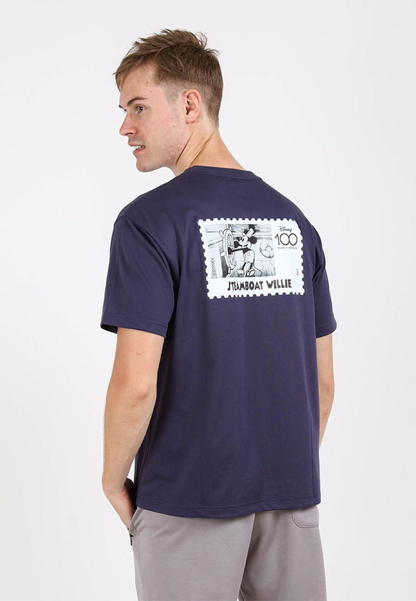 Forest x Disney 100 Year of Wonder Mickey Stamp Collections Boxy-Cut Airism Cotton Men Family | T shirt Lelaki - FW20069