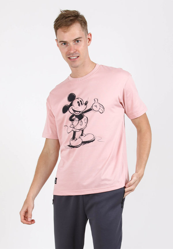 Forest x Disney Mickey Boxy-Cut Airism Cotton Men Family T Shirt | T shirt Lelaki - FW20072