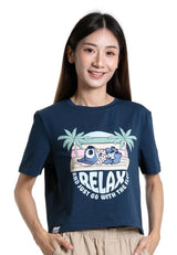 Forest x Disney Stitch Premium Cotton Short Sleeve Family Tee Ladies Crop Top / Kids Tee - FW820105 / FWK20105