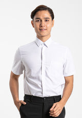 Alain Delon Short Sleeve Regular Fit Plain Business Shirt  - 14024015