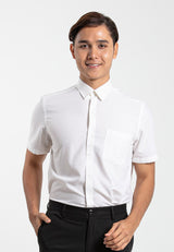 Alain Delon Short Sleeve Regular Fit Plain Business Shirt  - 14024015