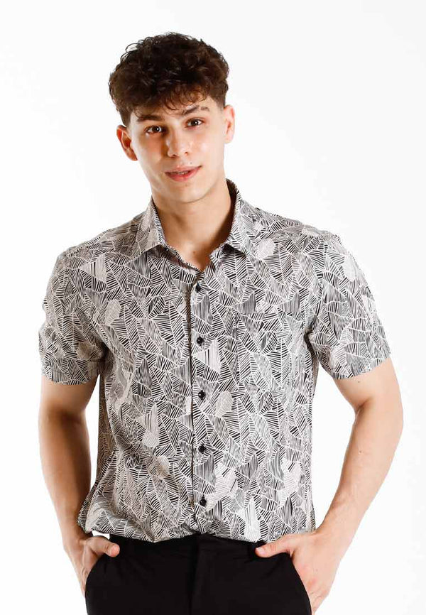 Alain Delon Microspdx with pocket modern fit floral - 14424016