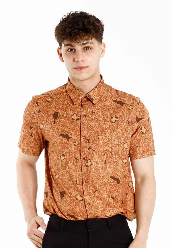 Alain Delon Microspdx with pocket modern fit floral - 14424017