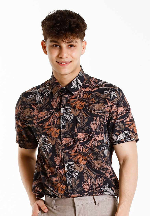 Alain Delon Microspdx with pocket modern fit floral - 14424018