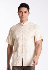 Alain Delon 2025 CNY Men Traditional PV Short Sleeve Shirt Tang Suit | Sam Fu | å”è£… - 14525002