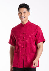 Alain Delon 2025 CNY Men Traditional PV Short Sleeve Shirt Tang Suit | Sam Fu | 唐装 - 14525002