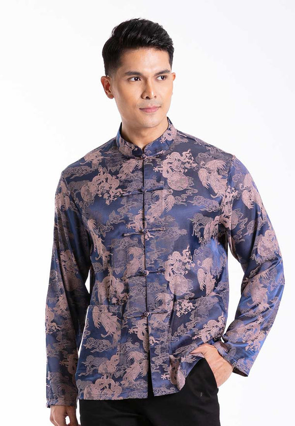 Alain Delon 2025 CNY Men Traditional PV Long Sleeve Shirt Tang Suit | Sam Fu | 唐装 - 15525004