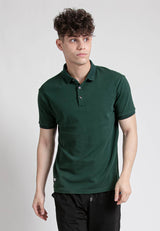 Forest Premium Weight Cotton 220gsm Interlock Knitted Polo Tee - 23635B