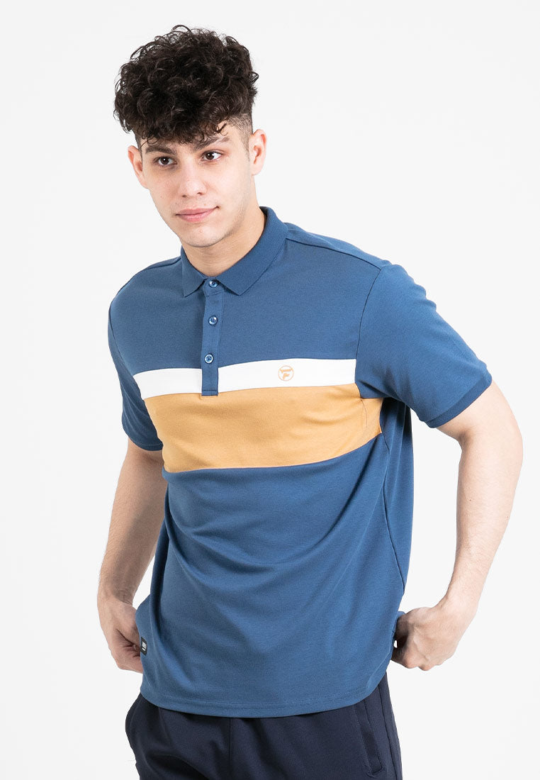 Forest Premium Weight Cotton 220gsm Interlock Knitted Polo T Shirt Colour Block Cut & Sew | T Shirt Lelaki - 23812