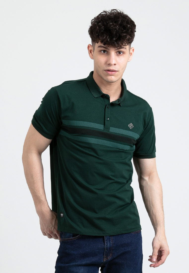 Forest Stretchable Casual Polo Tee Slim Fit Polo T Shirt Men | Baju T Shirt Lelaki - 23873