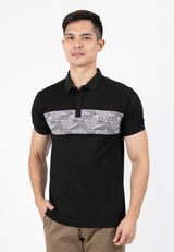 Forest Slim Fit Pattern Polo T Shirt Men Collar Tee | Baju T Shirt Lelaki - 23886