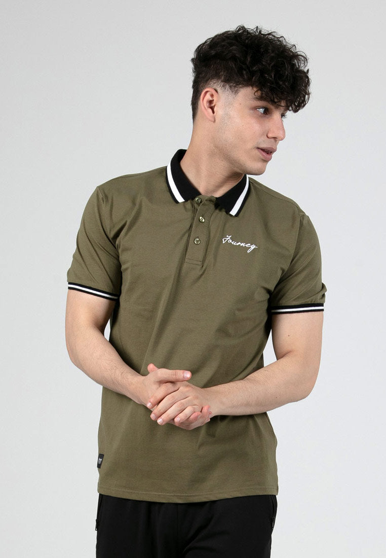 Forest Premium Weight Cotton Stretchable Polo T Shirt Men Slim Fit Collar Tee | Baju T Shirt Lelaki - 23889