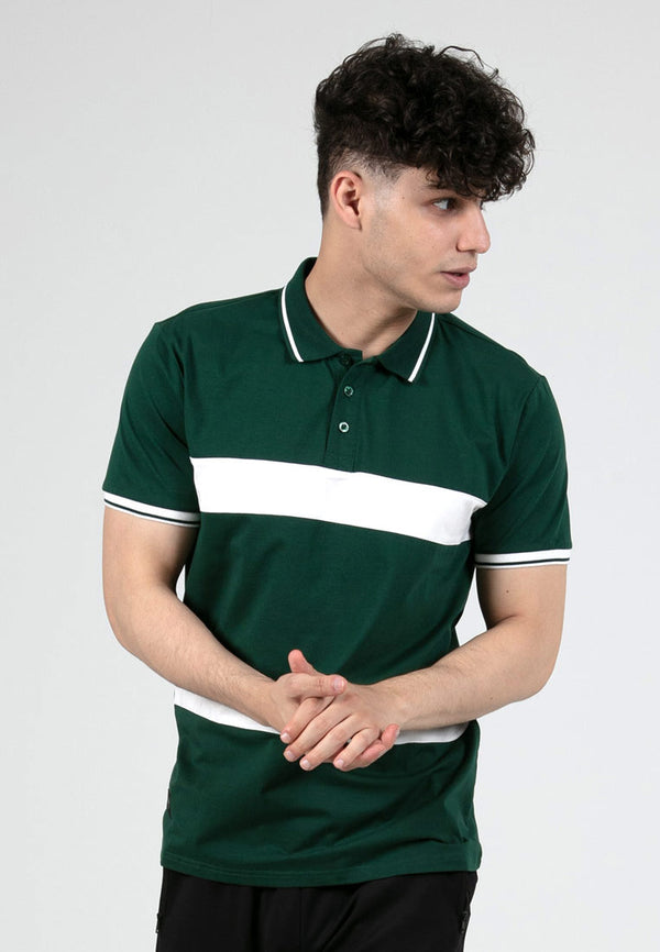 Forest Premium Weight Cotton Stretchable Polo T Shirt Men Slim Fit Collar Tee | Baju T Shirt Lelaki - 23890