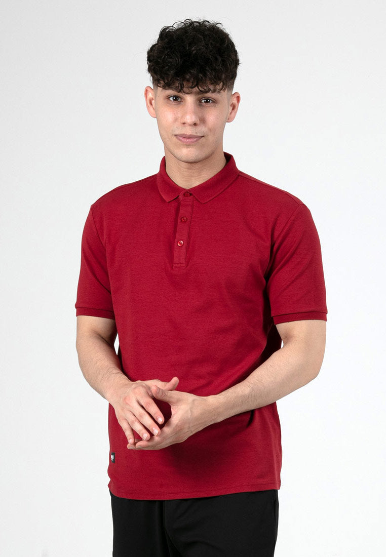 Forest Premium Weight 220gsm Cotton Interlock Knitted Polo Tee | Baju T Shirt Lelaki- 23907