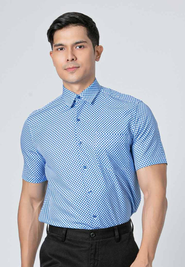 Byford Stretchable Printed Short Sleeve Shirt - 3424003F