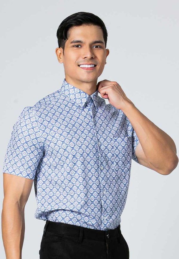 Byford Stretchable Printed Short Sleeve Shirt - 3424004F