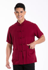 Byford 2025 CNY Men Traditional Cotton Linen Short Sleeve Shirt Tang Suit | Sam Fu | 唐装  - 3425001F