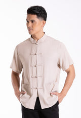 Byford 2025 CNY Men Traditional Cotton Linen Short Sleeve Shirt Tang Suit | Sam Fu | 唐装  - 3425001F