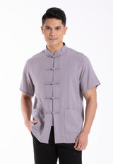 Byford 2025 CNY Men Traditional Cotton Linen Short Sleeve Shirt Tang Suit | Sam Fu | å”è£…  - 3425001F