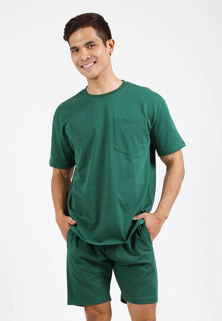 Forest Premium Cotton Boxy Cut Oversized Tee / Short Pants Men Comfy Lounge Wear - 621322 / 665082