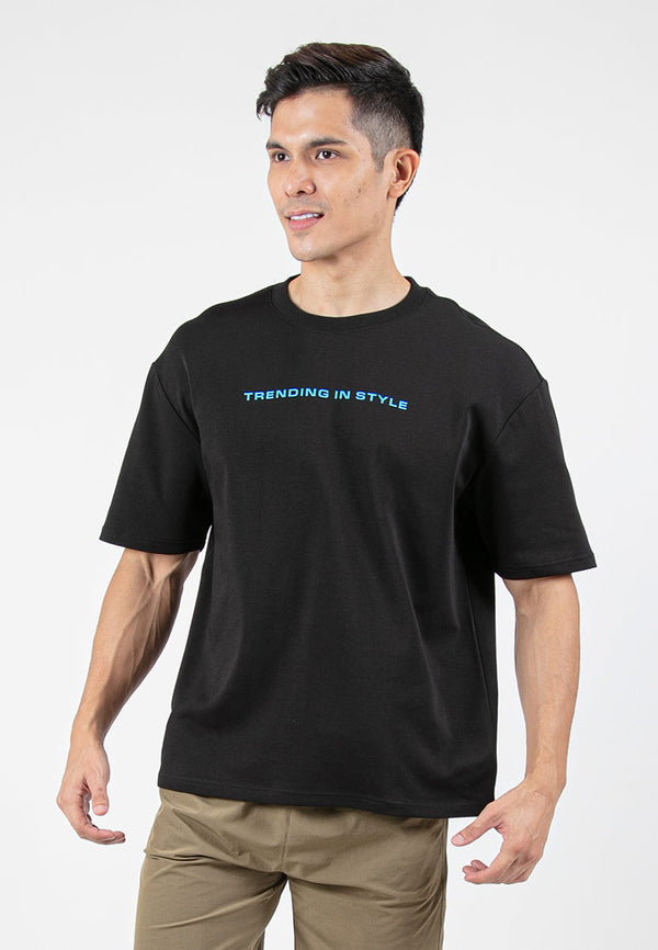 Forest Premium Weight Air-Cotton Oversized Round Neck Tee Men Casual | Baju T Shirt Lelaki - 621363
