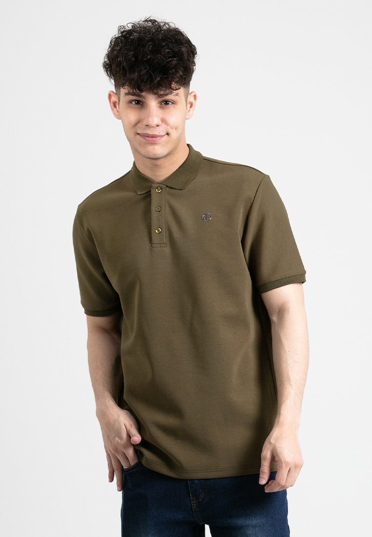 Forest Premium Weight Air-Cotton Regular cut Polo T Shirt Men Collar Tee | Baju T Shirt Lelaki Polo - 621380