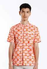 Forest Mandarin Collar Printed Men Cheongsam Top CNY 2025 Family Wear - 621424