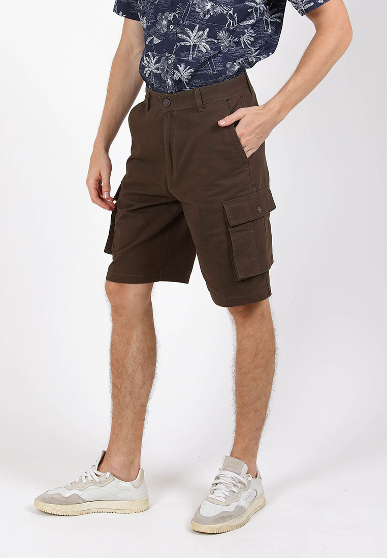 Forest Cotton Twill Cargo Bermuda Shorts | Seluar Pendek Lelaki - 670200