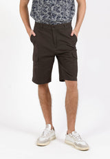 Forest Stretchable Cotton Twill Cargo Bermuda Shorts | Seluar Pendek Lelaki - 670206