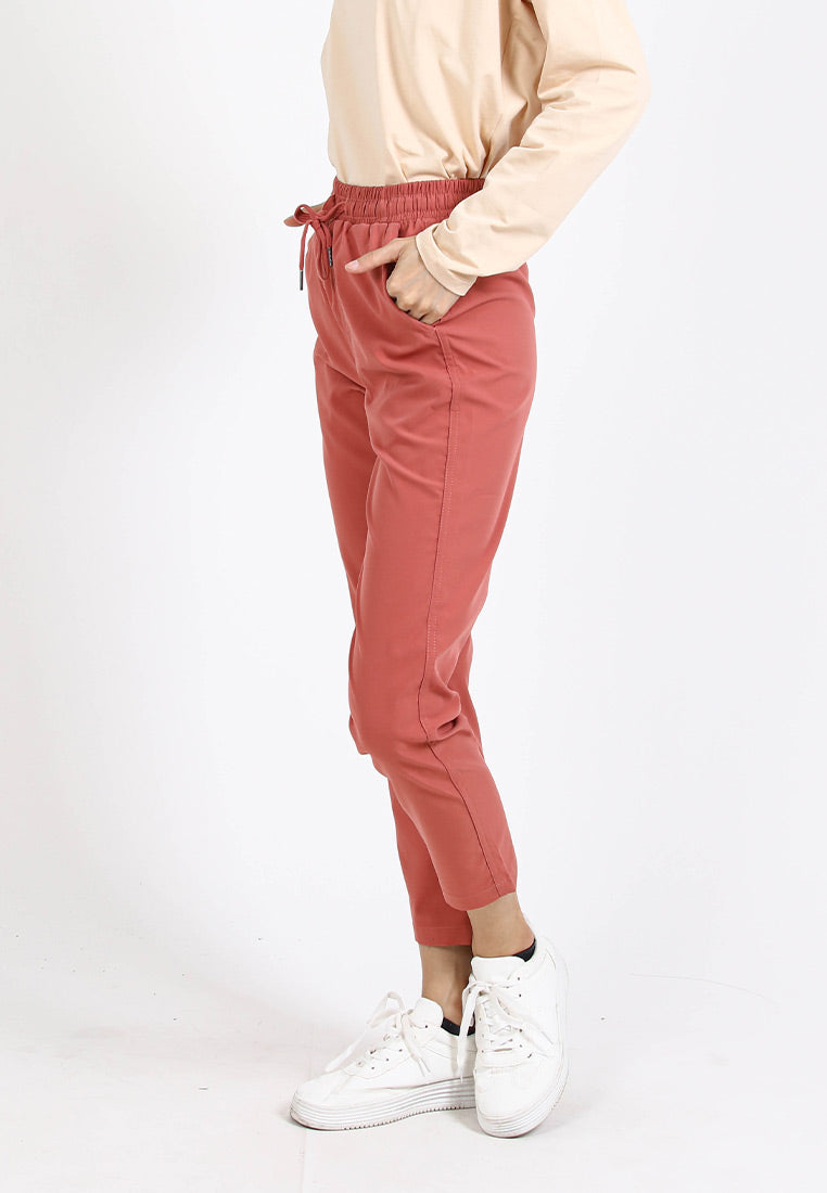 Forest Ladies Plain Elastic Waist Long Pants Women | Seluar Perempuan Panjang - 810463