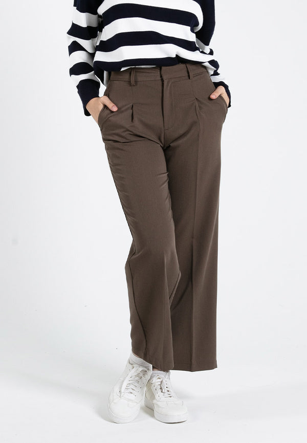 Forest Ladies Tailored Pleated Long Pants Women Wide Leg Pants | Seluar Panjang Perempuan - 810491