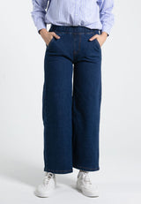 Forest Ladies Stretchable Denim Wide Leg Jeans Elastic Waisted Denim Pants | Seluar Panjang Perempuan - 810493