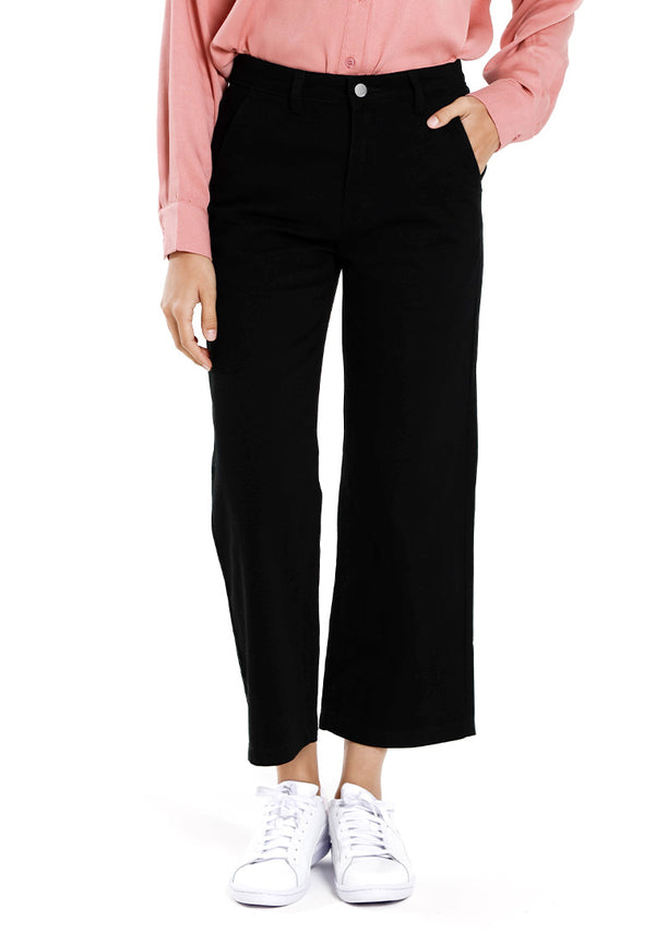 Forest Ladies Elastic Waist Stretchable Cropped Jeans Women Denim Long Pants | Seluar Jeans Perempuan - 810511