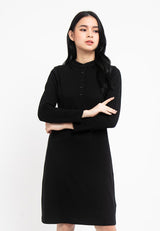 Forest Ladies Premium Weight Cotton Mandarin Stand Collar Long Sleeve Blouse Women Dress - 822093