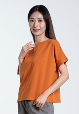 Forest Ladies Premium Soft-Touch Cotton Crew Neck Drape Tshirt Women | Baju T Shirt Perempuan - 822101