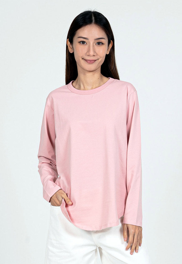 Forest Ladies Premium Soft-Touch Cotton Crew Neck Drape Tshirt Women | Baju T Shirt Perempuan - 822192