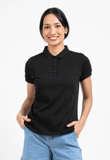 Forest Ladies Premium Weight Cotton 220gsm Interlock Knitted Polo Tee | Baju Tee Shirt Perempuan- 822238