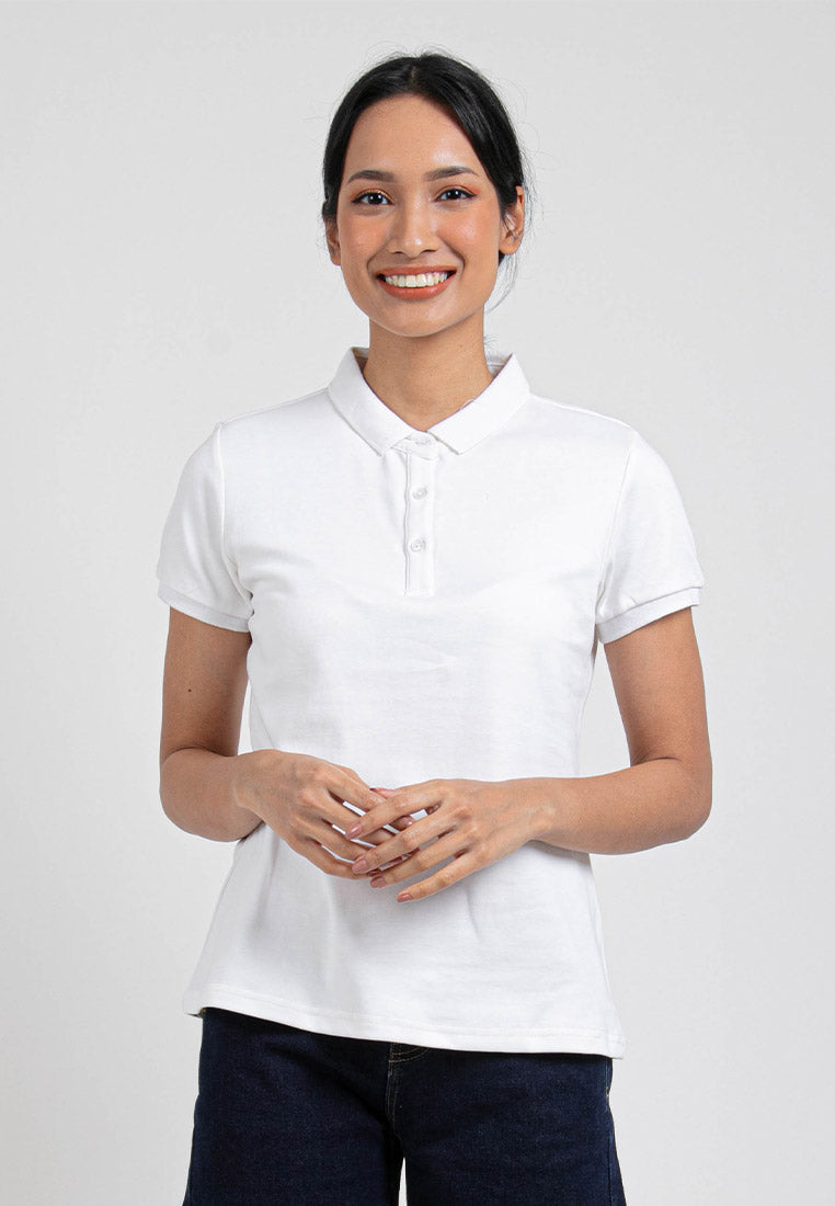 Forest Ladies Premium Weight Cotton 220gsm Interlock Knitted Polo Tee | Baju Tee Shirt Perempuan- 822238