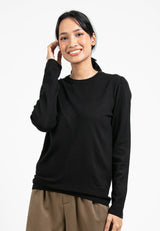 Forest Ladies Casual Basic Plain Long Sleeve Knit Sweater | Baju Perempuan Lengan Panjang - 822341