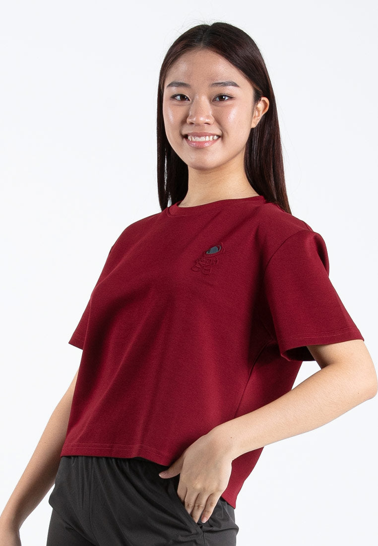 Forest Ladies Heavy Weight Cotton Boxy-Cut Round Neck Tee Ladies Casual Loose Fit Crop Top - 822401