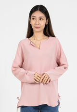 Forest Ladies Polyester Plain Blouse Women Long Sleeve Blouse | Baju Perempuan Lengan Panjang - 822420