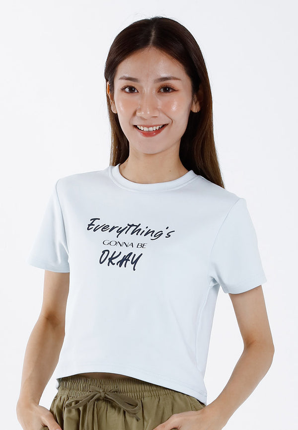 Forest Ladies Cotton Interlock Short Sleeve Round Neck T-Shirt Women Casual Graphic Tee Cropped Top - 822428