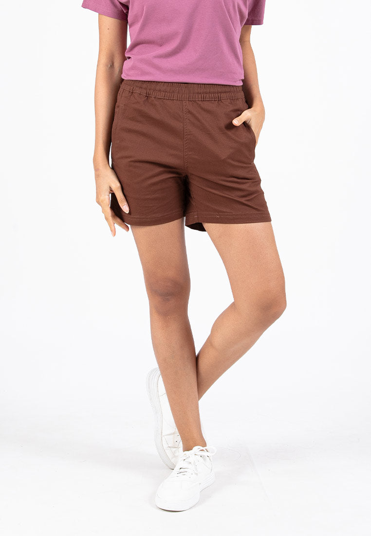 Forest Ladies 14/15" Cotton Twill Elastic Waist Casual Shorts Pants | Seluar Pendek Perempuan - 860138