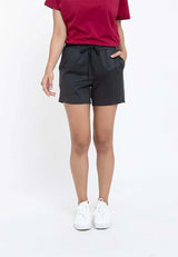 Forest Ladies Plain Shorts Elastic Roman Short Pants Women | Seluar Pendek Perempuan - 860146