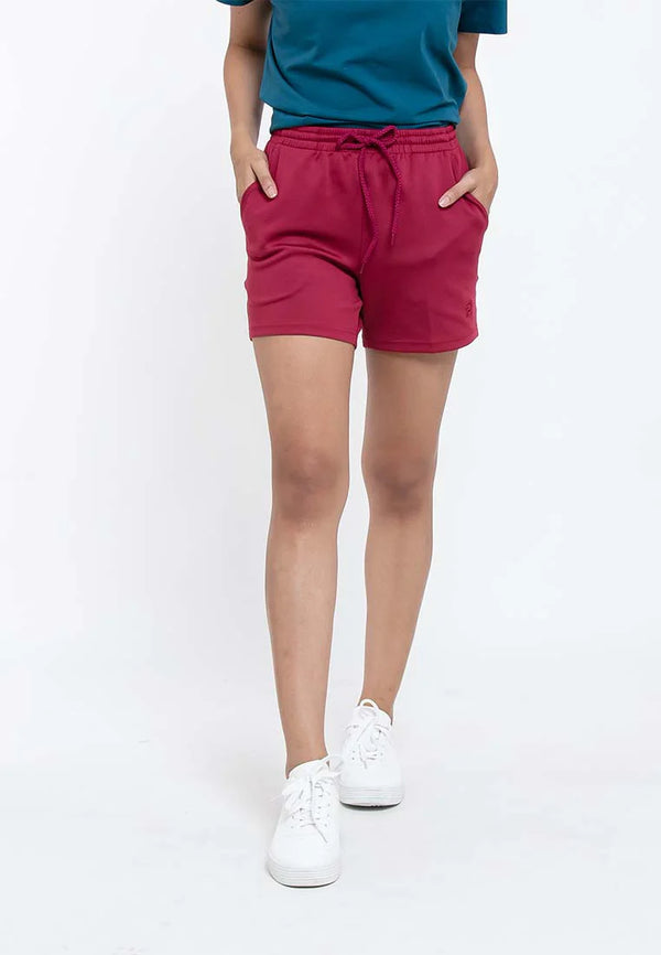 Forest Ladies Plain Shorts Elastic Roman Short Pants Women | Seluar Pendek Perempuan - 860146