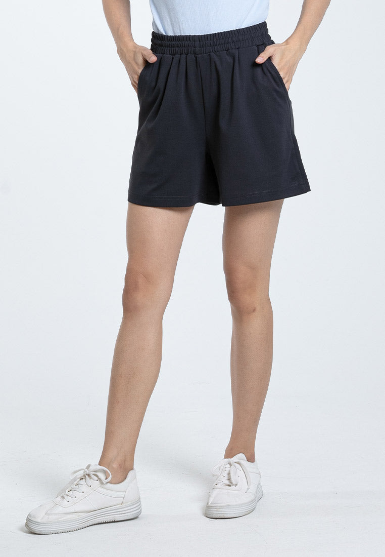 Forest Ladies Fine Polyester Spandex Short Pants Women Stretchable Shorts | Seluar Panjang Perempuan - 860169