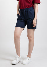 Forest Ladies Casual Polyester Elastic Waist Women Casual Shorts | Seluar Pendek Perempuan - 870145