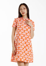 Forest Mandarin Collar Printed Ladies Cheongsam Top | CNY 2025 Family Wear - 885108